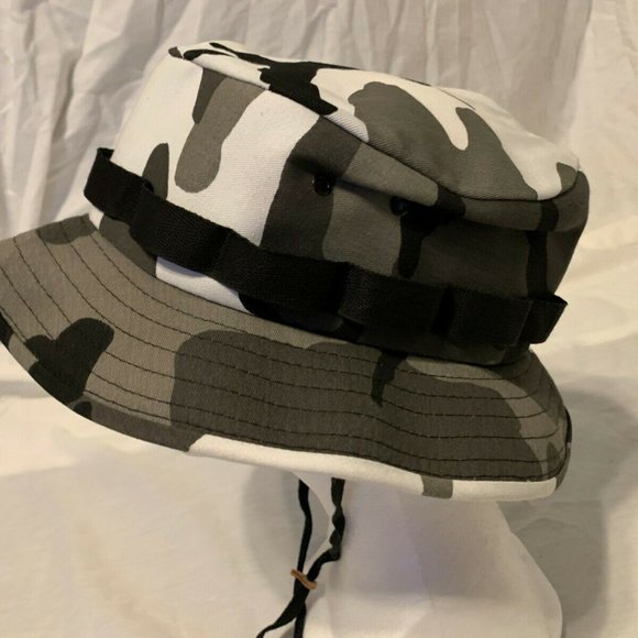 NEW B/W BDU ARCTIC SNOW URBAN WINTER HUNTING FISHING BOONIE SUN HATS - Picture 6 of 12